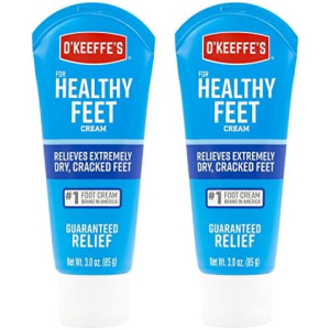 O'Keeffe's for Healthy Feet Foot Cream, Guaranteed Relief for Extremely Dry, Cracked Feet, Clinically Proven to Instantly Boost Moisture Levels, 3.0 Ounce Tube, (Pack of 2)