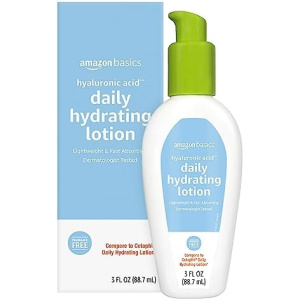 Amazon Basics Hyaluronic Acid Daily Hydrating Lotion, 3 Fluid Ounces, 1-Pack