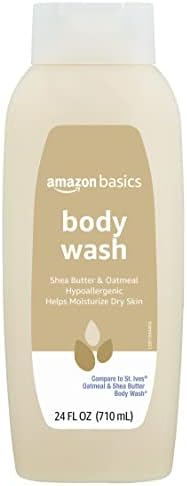 Amazon Basics Shea Butter & Oatmeal Body Wash, 24 Fl Amazon Basics Shea Butter & Oatmeal Body Wash, 24 Fl Oz