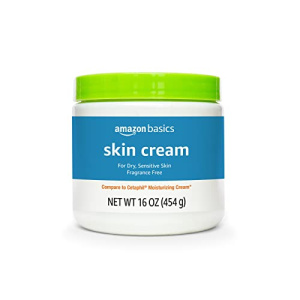Amazon Basics Ultra Moisturizing Skin Cream for Dry & Sensitive Skin, Dermatologist Tested, Fragrance Free, 16 Ounce (Previously Solimo)