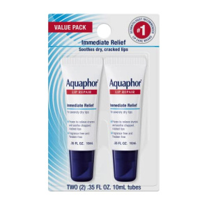 Aquaphor Lip Repair - Soothe Dry, Chapped Lips - Two .35 oz. Tubes-2 Count (Pack of 1)