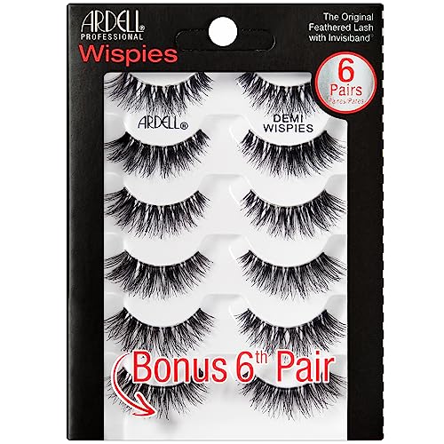 Ardell False Eyelashes Demi Wispies Black, 1 pack (6 pairs Ardell False Eyelashes Demi Wispies Black, 1 pack (6 pairs per pack)