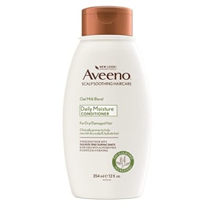 Aveeno Farm-Fresh Oat Milk Sulfate-Free Conditioner with Colloidal Oatmeal & Almond Milk, Scalp Soothing & Moisturizing Daily Conditioner for All Hair Types, Paraben & Dye-Free, 12 Fl Oz