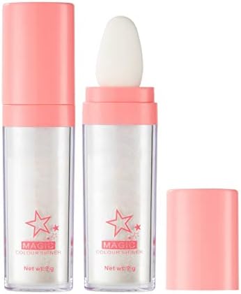 Body Glitter, Shimmer Face and Body Highlighter Powder with Sponge Body Glitter, Shimmer Face and Body Highlighter Powder with Sponge Head, High Gloss Fairy Glitter Sparkle Powder,Brightens Makeup Stick for Face Body Hair Cosmetic