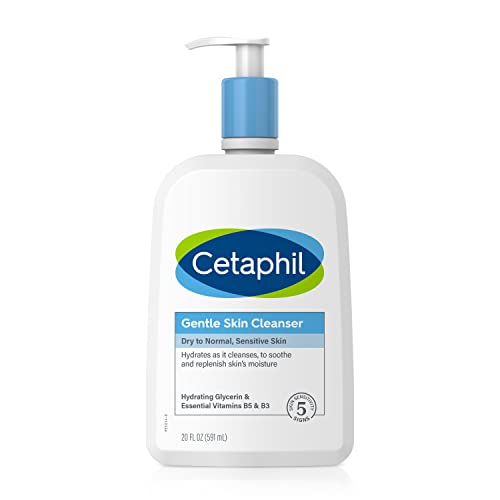 Cetaphil Face Wash, Hydrating Gentle Skin Cleanser for Dry to Cetaphil Face Wash, Hydrating Gentle Skin Cleanser for Dry to Normal Sensitive Skin, NEW 20oz, Fragrance Free, Soap Free and Non-Foaming