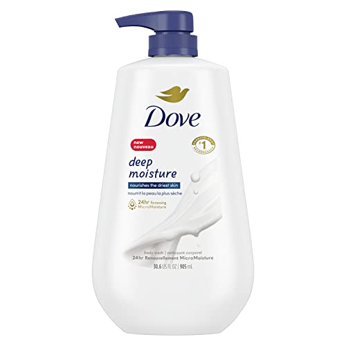 Dove Body Wash with Pump Deep Moisture For Dry Skin Dove Body Wash with Pump Deep Moisture For Dry Skin Moisturizing Skin Cleanser with 24hr Renewing MicroMoisture Nourishes The Driest Skin 30.6 oz