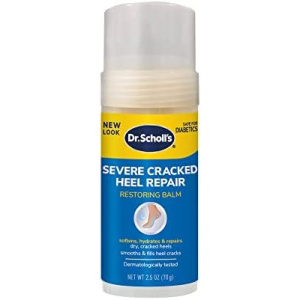 Dr. Scholl’s Severe Cracked Heel Repair Restoring Balm 2.5oz, with 25% Urea for Dry, Cracked Feet, Heals and Moisturizes for Healthy Looking Feet, Foot Care, Epsom Salt Soothes, Safe for Diabetics