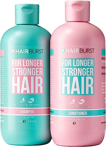 HAIRBURST Shampoo and Conditioner Set - SLS Free Hair Growth HAIRBURST Shampoo and Conditioner Set - SLS Free Hair Growth and Thickening Treatment for Women - Coconut and Avocado Scented - Suitable for All Hair Types, Promotes Strong and Healthy Hair