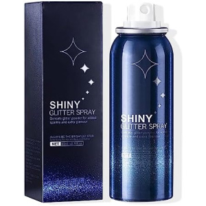 HANYWIL Body Glitter, Glitter Spray for Hair and Body, Body Glitter Spray, Glitter Hairspray for Clothes, Long-Lasting Body Shimmer Spray Suitable for Stage, Festival Rave and Makeup Prom 2.11 Fl Oz