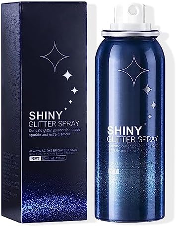 HANYWIL Body Glitter, Glitter Spray for Hair and Body, Body HANYWIL Body Glitter, Glitter Spray for Hair and Body, Body Glitter Spray, Glitter Hairspray for Clothes, Long-Lasting Body Shimmer Spray Suitable for Stage, Festival Rave and Makeup Prom 2.11 Fl Oz