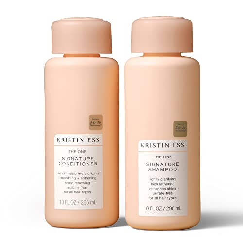 Kristin Ess Hydrating Signature Sulfate Free Salon Shampoo and Conditioner Kristin Ess Hydrating Signature Sulfate Free Salon Shampoo and Conditioner Set for Moisture, Softness + Shine - Avocado Oil - Anti Frizz + Clarifying - Vegan + Safe for Color Treated Dry Damaged Hair