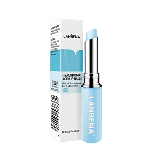 LANBENA Hyaluronic Acid Lip Balm Moisturizing Lips Reduce Fine Lines LANBENA Hyaluronic Acid Lip Balm Moisturizing Lips Reduce Fine Lines Relieve Dryness Long-Lasting Protection Nourishing Lip Care (1.8g / 0.06 fl oz)