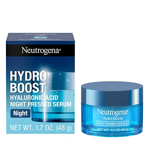 Neutrogena Hydro Boost Night Moisturizer for Face, Hyaluronic Acid Facial Neutrogena Hydro Boost Night Moisturizer for Face, Hyaluronic Acid Facial Serum for Dry Skin, Oil-Free and Non-Comedogenic, 1.7 oz