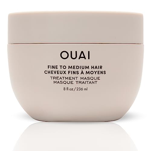 OUAI Fine to Medium Hair Treatment Masque - Repairs & OUAI Fine to Medium Hair Treatment Masque - Repairs & Restores for Soft, Smooth & Strong Hair - Free of Parabens & Phthalates - 8 fl oz