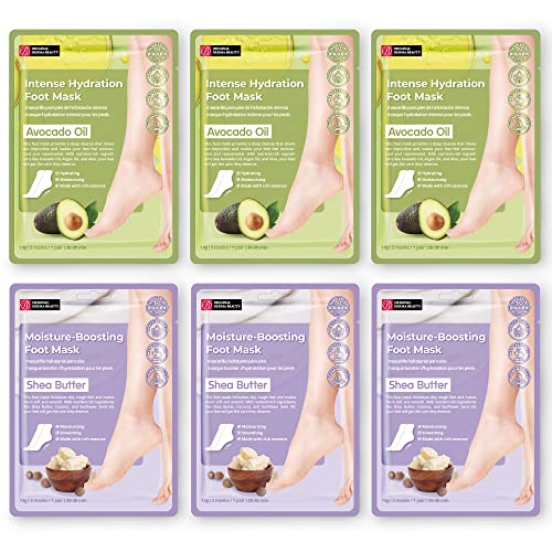 Original Derma Beauty Foot Mask 6 Pairs Moisture-Boosting Shea Butter Original Derma Beauty Foot Mask 6 Pairs Moisture-Boosting Shea Butter + Intense Hydration Avocado Moisturizing Foot Mask Body Exfoliator (Assort #2) Callus Remover Foot Bath Pedicure Supplies Beauty & Personal Care