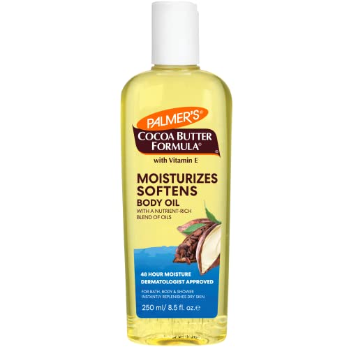 Palmer's Cocoa Butter Moisturizing Body Oil with Vitamin E, Radiant Palmer's Cocoa Butter Moisturizing Body Oil with Vitamin E, Radiant Looking Glow and Skin Hydration, Instant Absorption, Bath, Body and Shower, 8.5 Ounces