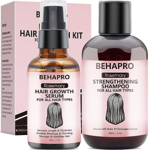 Rosemary Oil For Hair Growth Serum w/Rosemary Hair Growth Shampoo,Rosemary Oil Biotin Castor Oil & Argan Oil for Hair Loss Treatments Hair Growth Product for Women Men Thinning Dry Damaged Hair Care