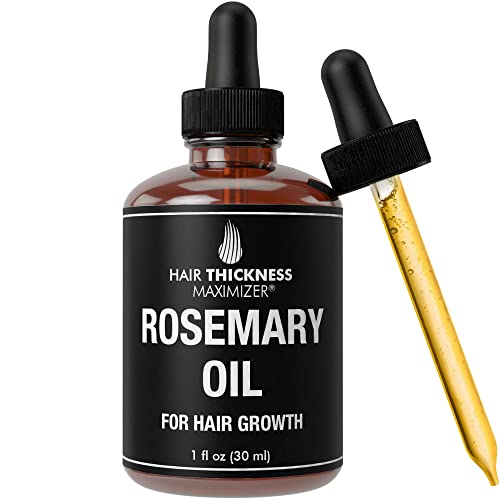 Rosemary Oil for Hair Growth For Men + Women - Rosemary Oil for Hair Growth For Men + Women - No Harsh Scent or Scalp Burn. Topical Treatment For Hair Loss Prevention, Hair Thickness, Regrowth. With Jojoba, Jamaican Black Castor, Peppermint 1oz