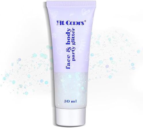 TEOYALL Long Lasting White Body Glitter Holographic Sparkling Cosmetic Grade TEOYALL Long Lasting White Body Glitter Holographic Sparkling Cosmetic Grade Chunky Glitter for Face Hair (White)