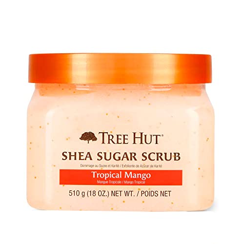 Tree Hut Shea Sugar Scrub Tropical Mango, 18oz, Ultra Hydrating Tree Hut Shea Sugar Scrub Tropical Mango, 18oz, Ultra Hydrating and Exfoliating Scrub for Nourishing Essential Body Care
