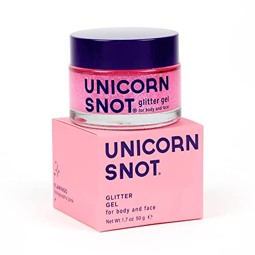 Unicorn Snot Holographic Body Glitter Gel for Body, Face, Hair Unicorn Snot Holographic Body Glitter Gel for Body, Face, Hair - Vegan & Cruelty Free - 1.7 oz (Flamingo)