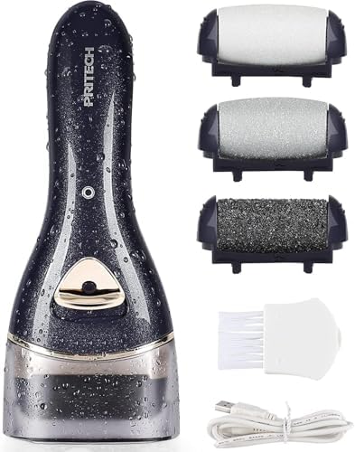 Electric Feet Callus Removers Rechargeable, Portable Electronic Foot File Pedicure Electric Feet Callus Removers Rechargeable, Portable Electronic Foot File Pedicure Tools, Electric Callus Remover Kit, Professional Pedi Feet Care for Dead, Hard Cracked Dry Skin Ideal Gift (Black)